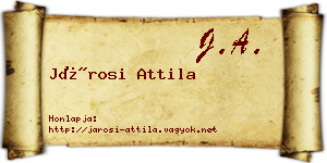 Járosi Attila névjegykártya