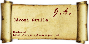 Járosi Attila névjegykártya